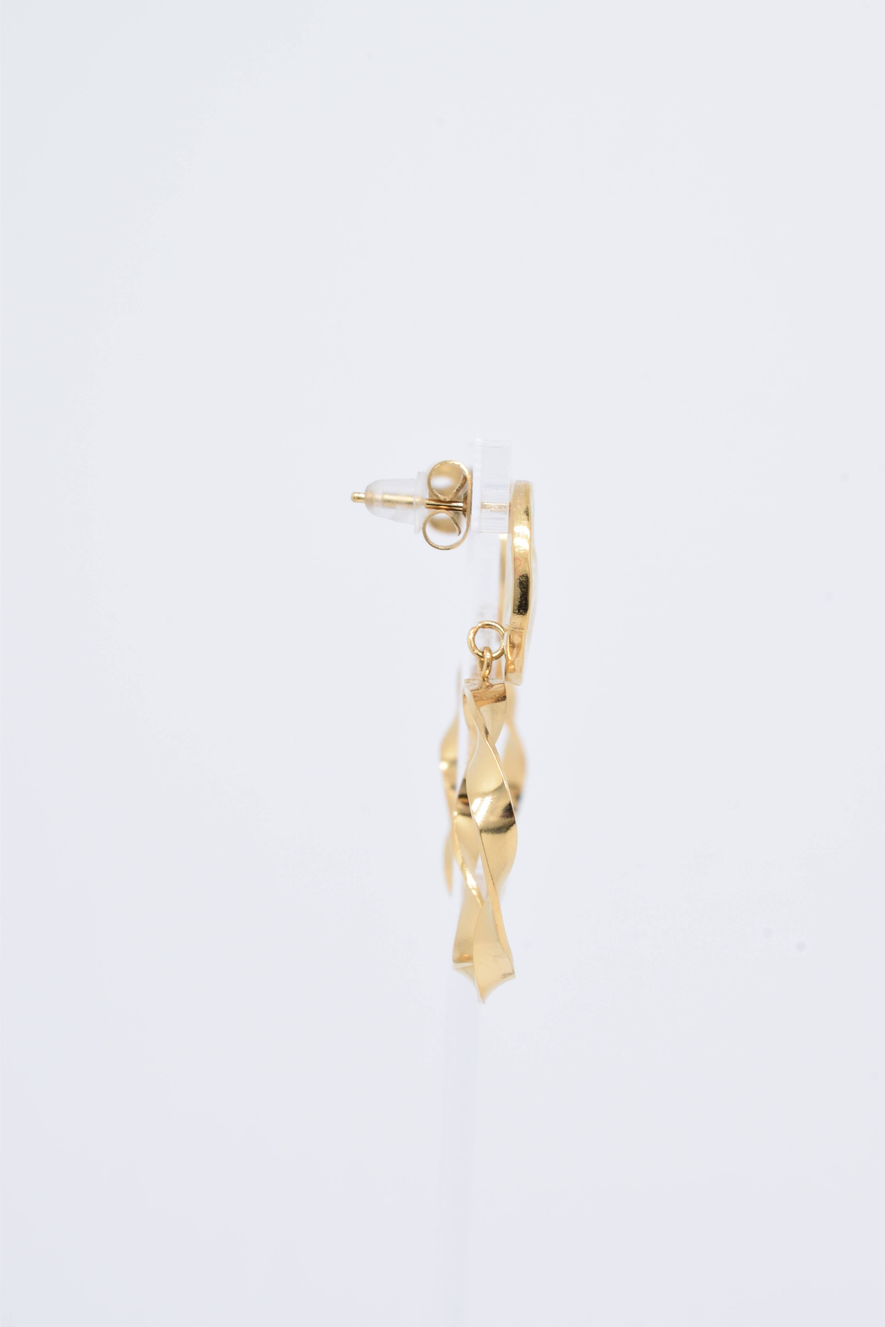 Boucles D'Oreilles Pendantes Doré