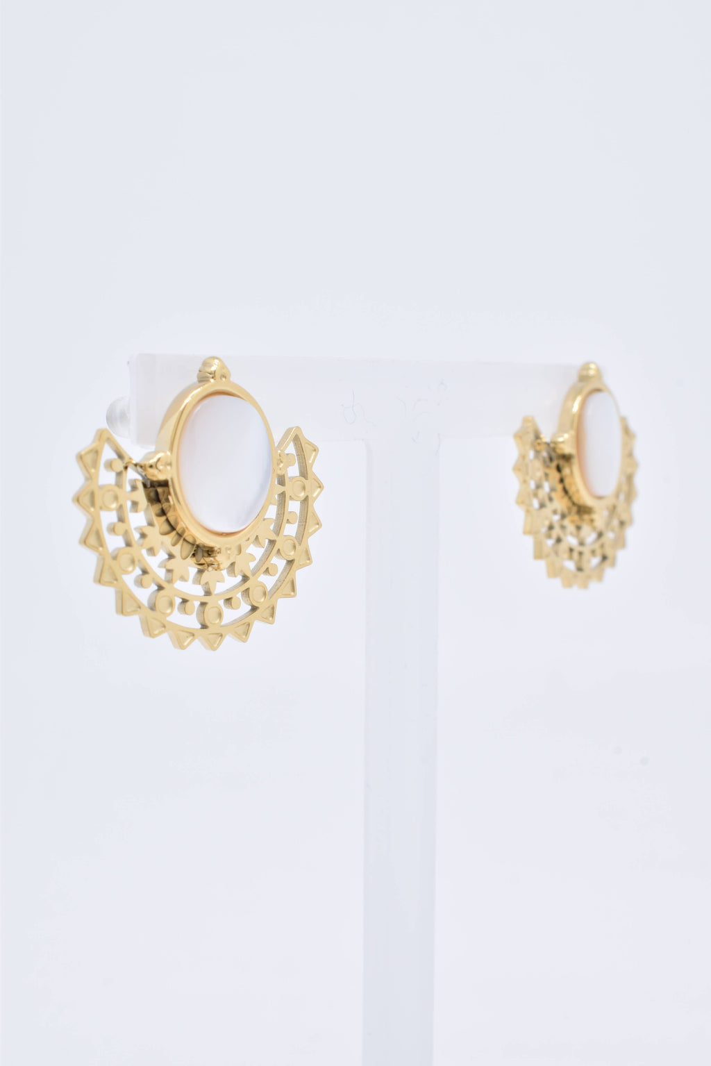 Boucle D'Oreilles Nacre Blanche