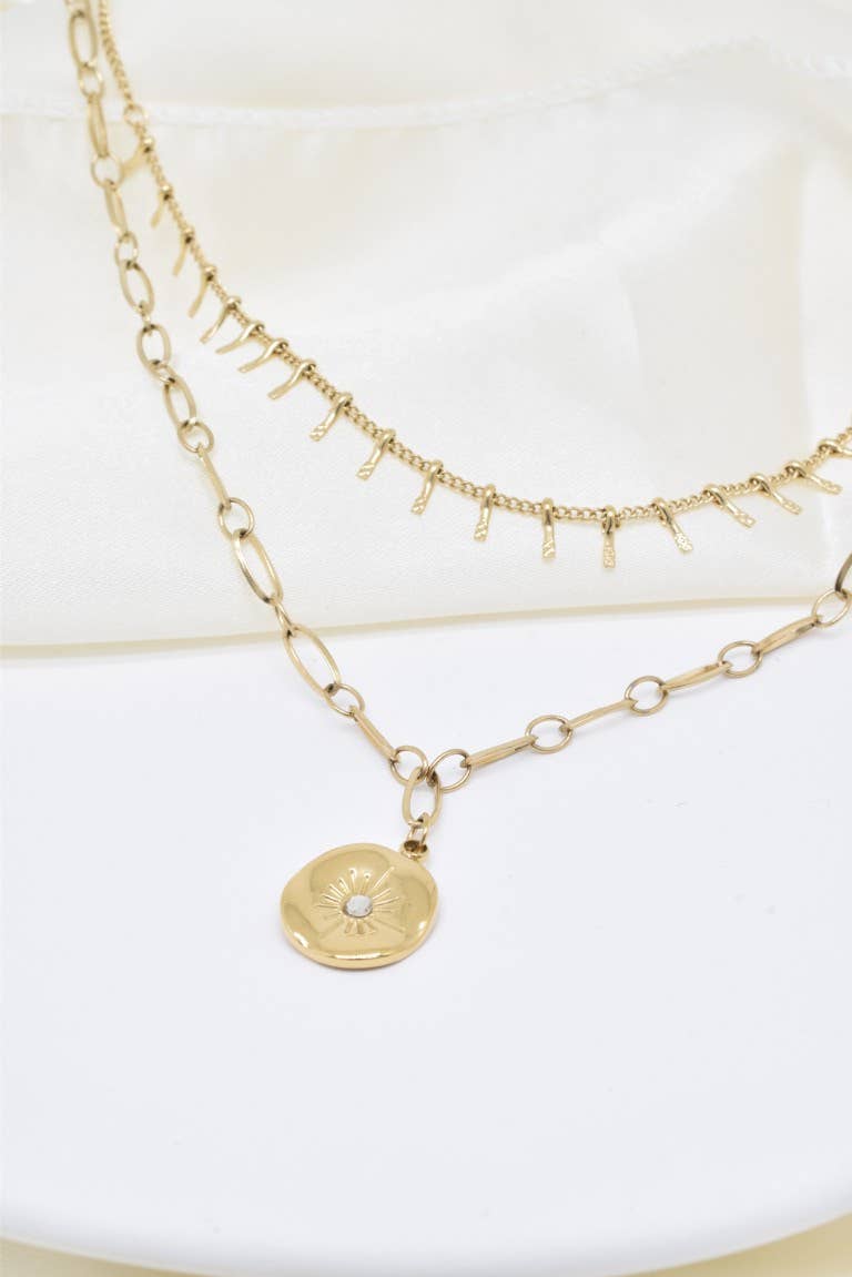 Collier Double Rangs Doré