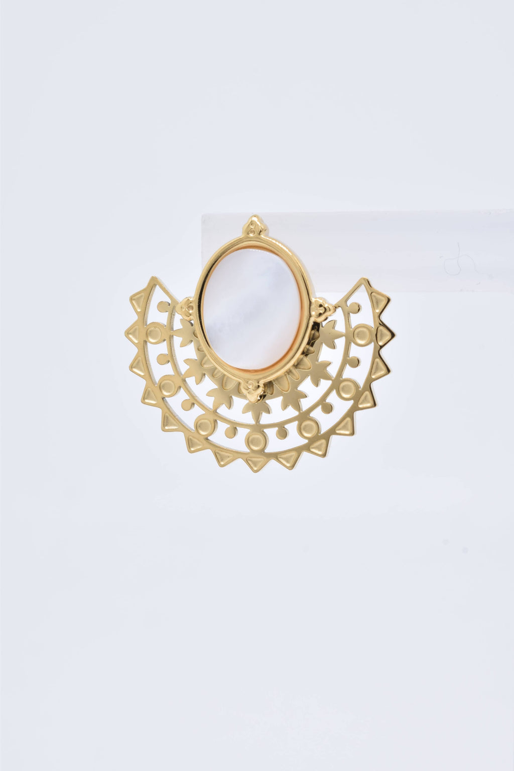 Boucle D'Oreilles Nacre Blanche