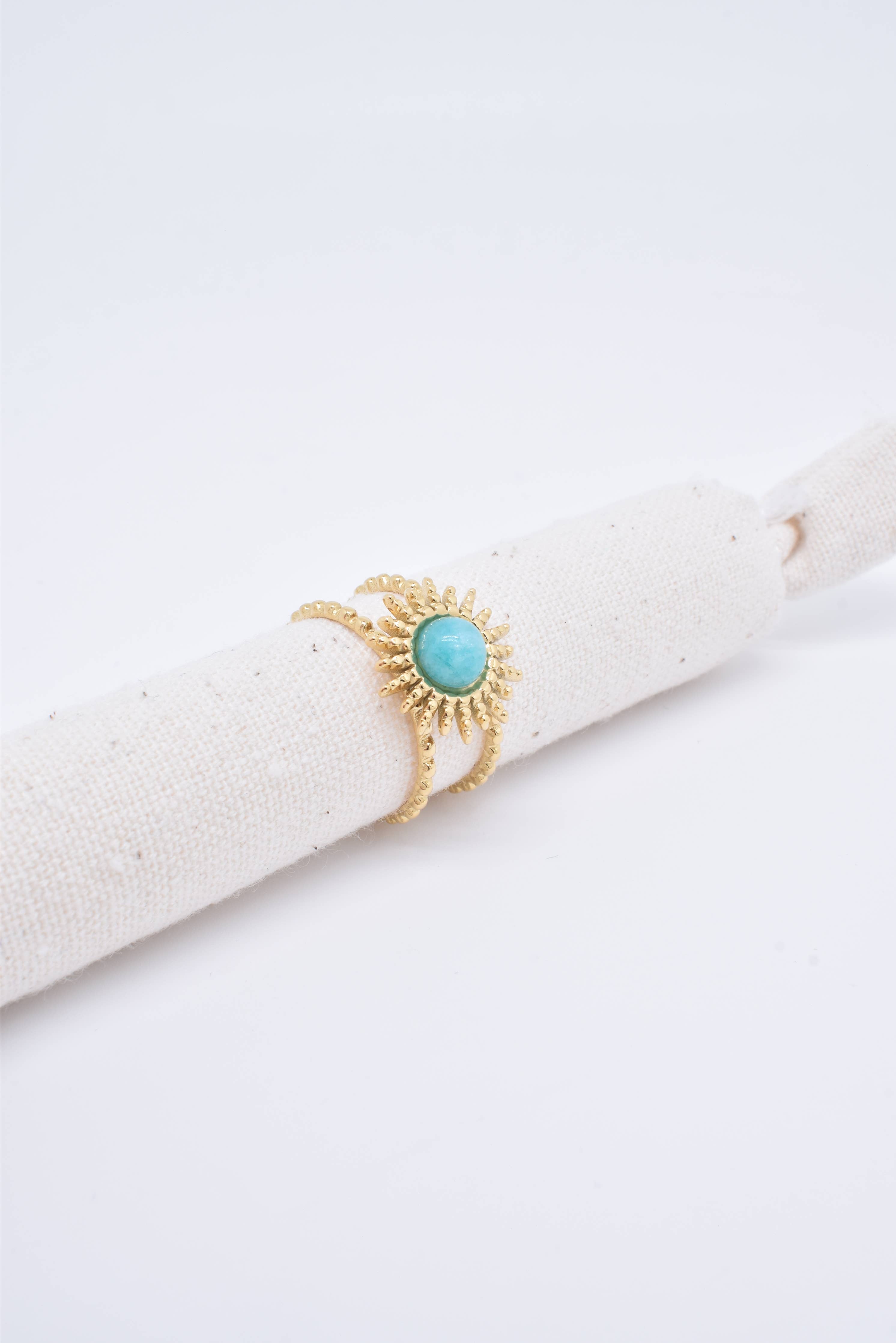 Bague Soleil Avec Amazonite