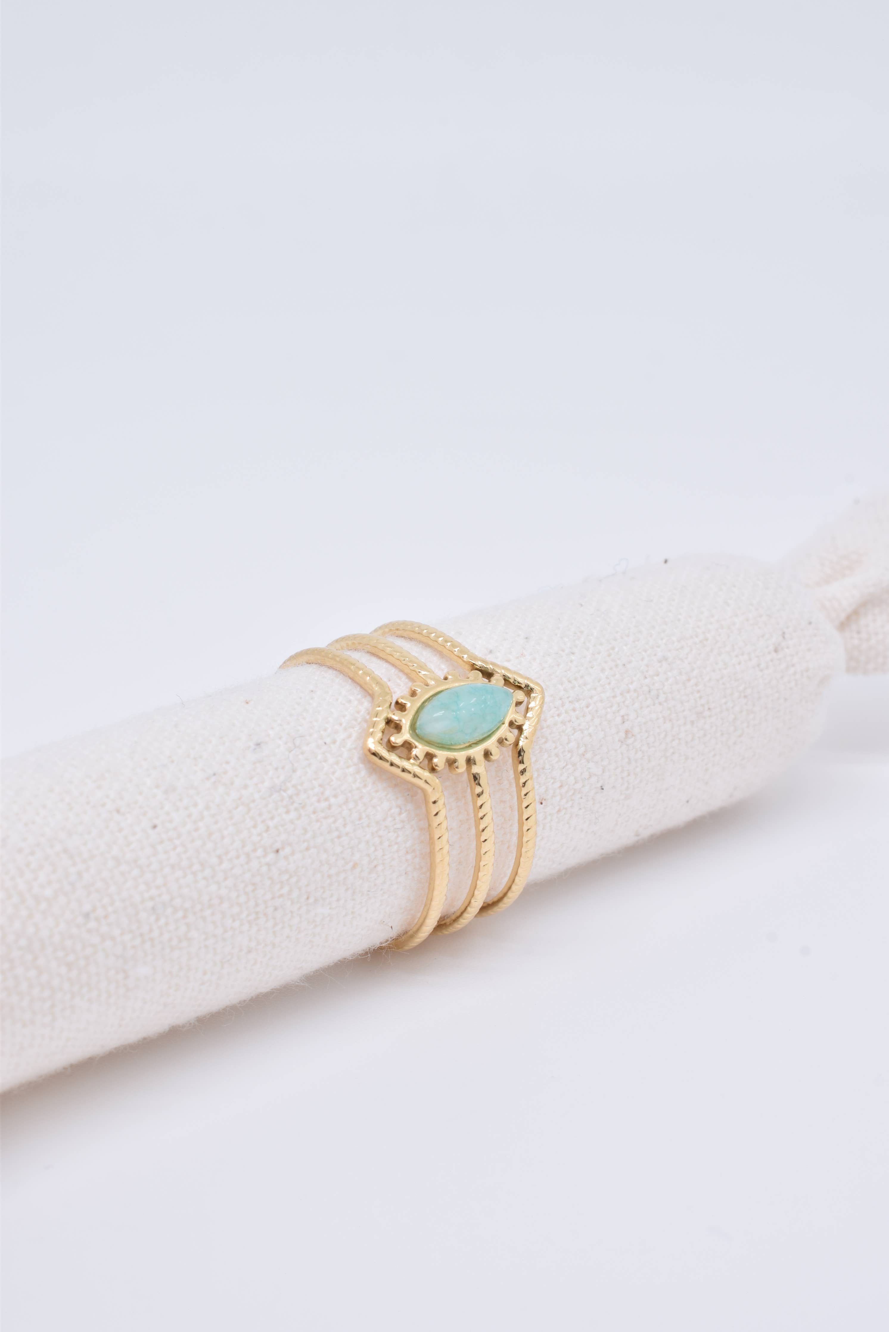 Bague Avec Pierre Amazonite