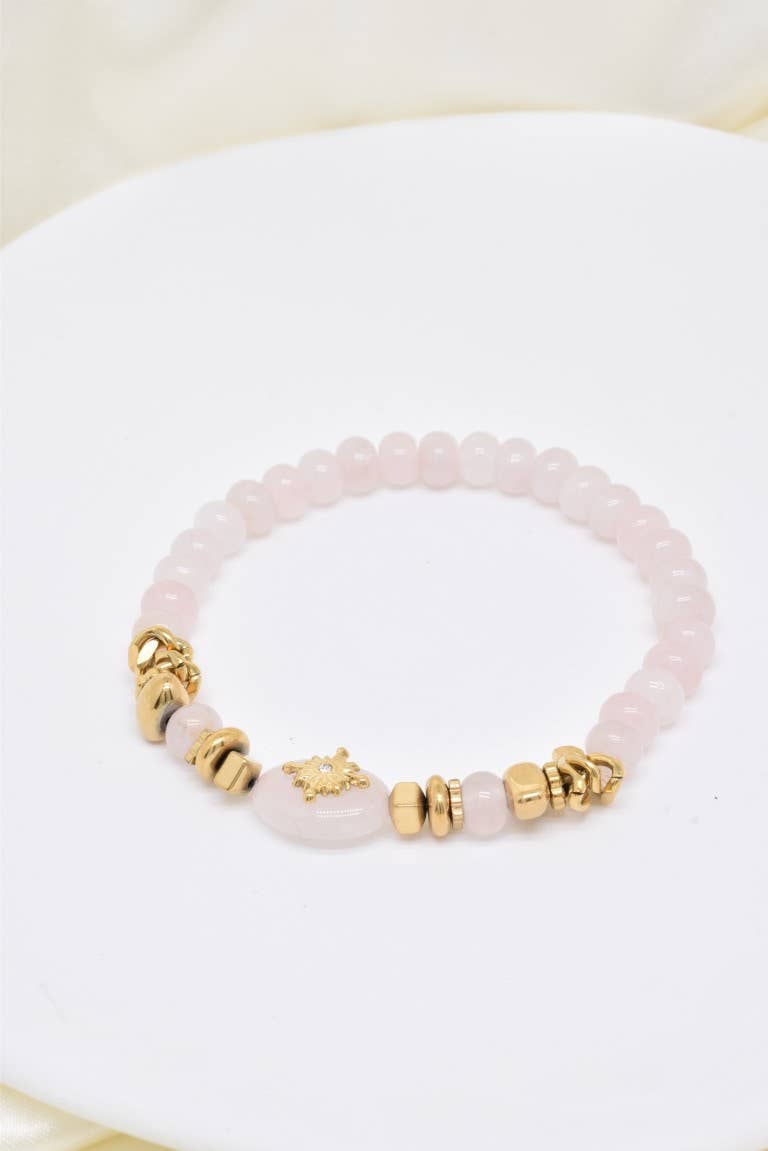 Bracelet Pierre Naturelle Quartz Rose