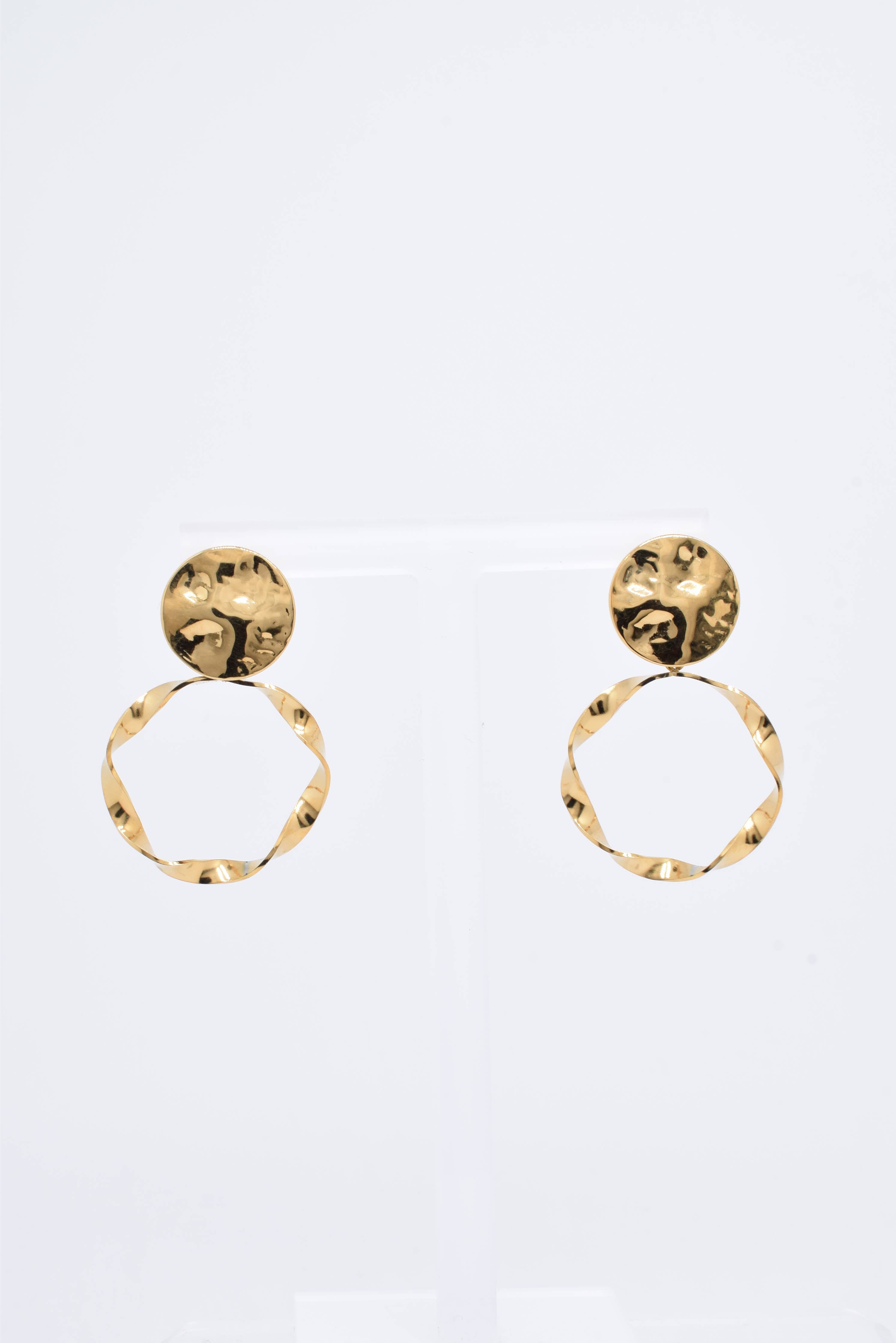 Boucles D'Oreilles Pendantes Doré