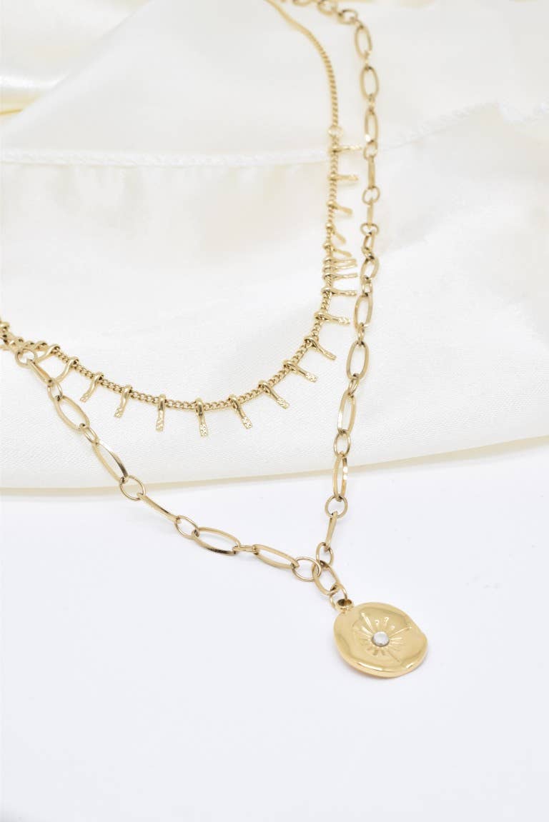 Collier Double Rangs Doré