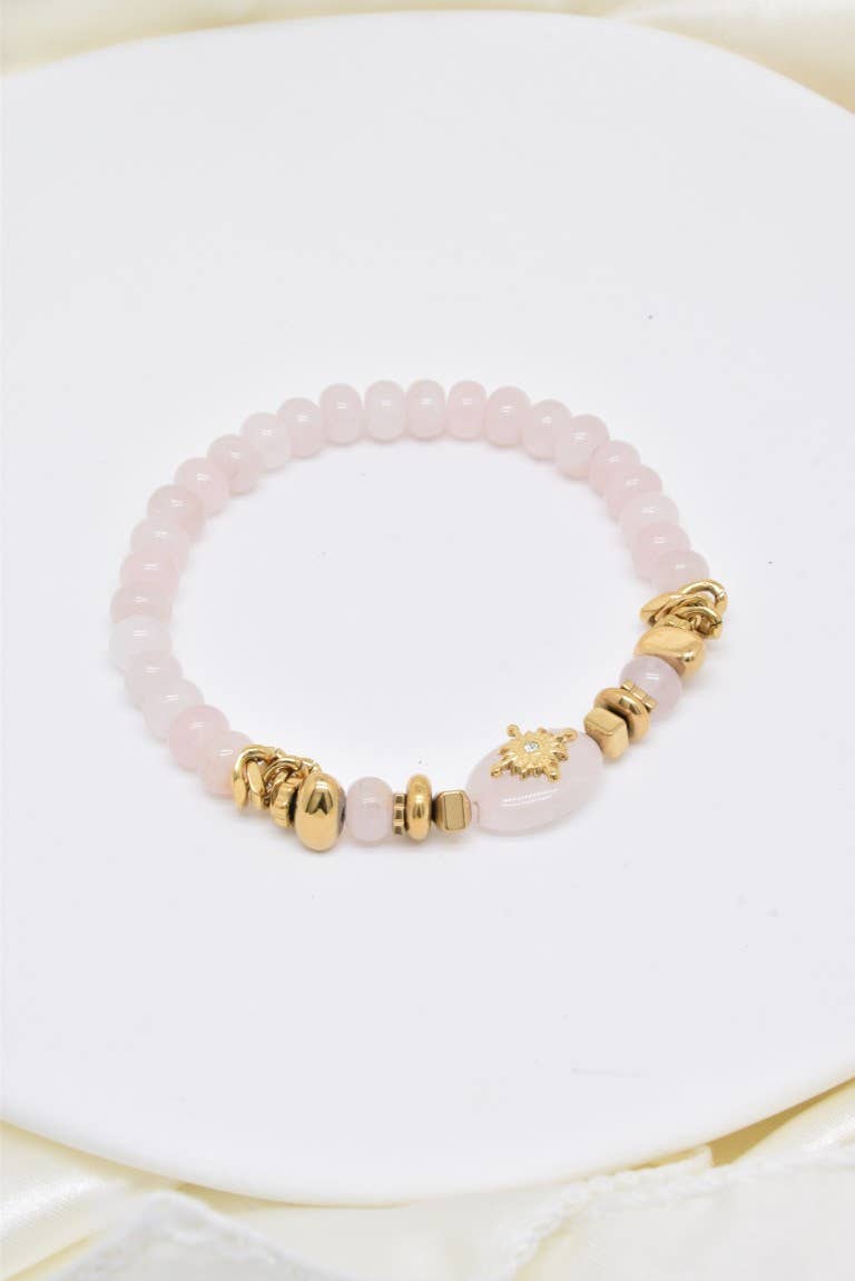 Bracelet Pierre Naturelle Quartz Rose